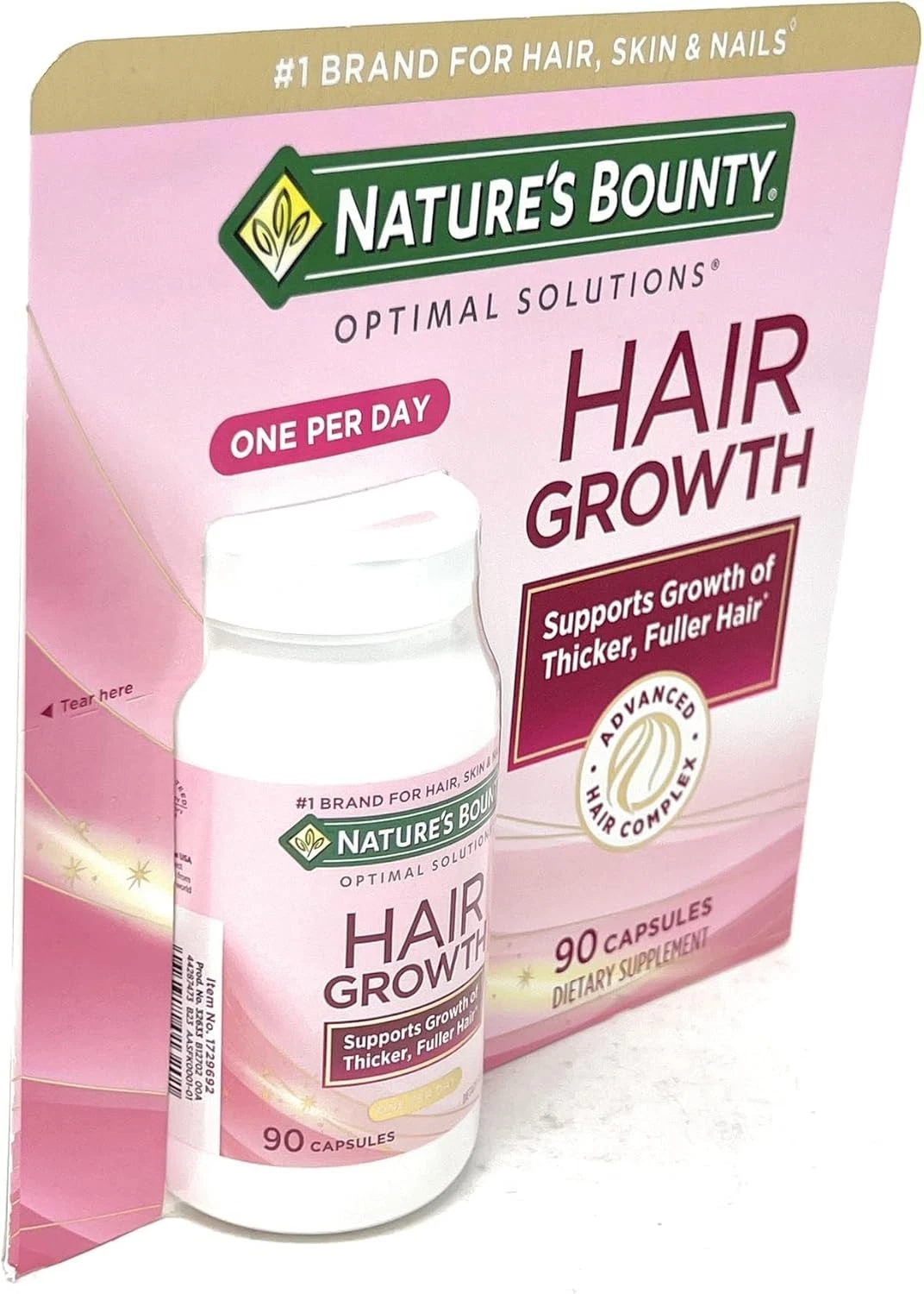nature's bounty hair growth supplement, 1 per day, 90 capsules nature's bounty hair growth supplement, 1 per day, 90 capsules