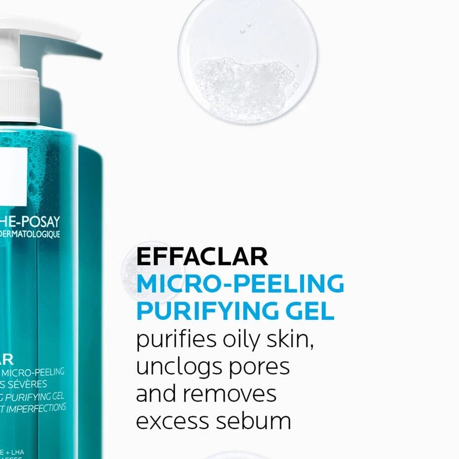 la roche posay effaclar micro peeling purifying gel face & body wash 400ml la roche posay effaclar micro peeling purifying gel face & body wash 400ml